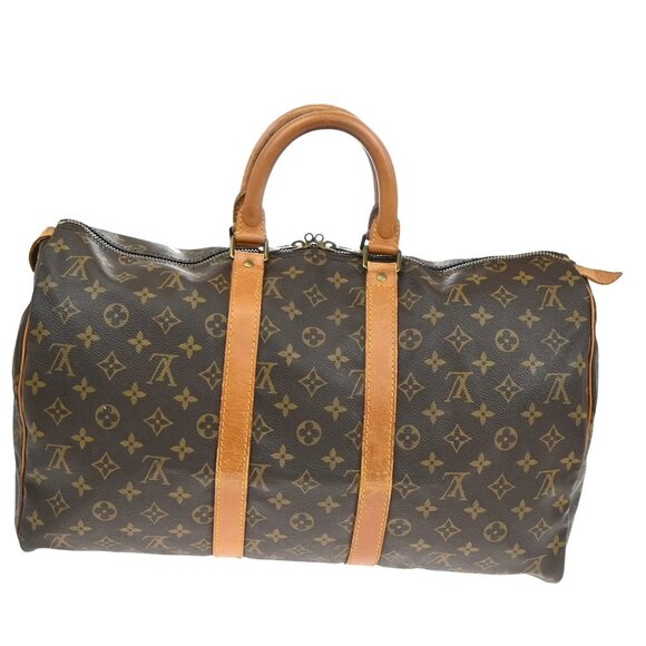 LOUIS VUITTON Keepall 45 Travel Hand Bag Monogram Leather Brown M41428 86YH515 - Picture 4 of 16